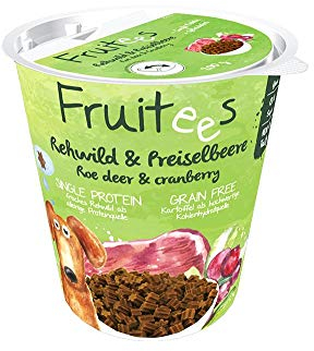 Bosch Tierfutter Fruitees Cranberry-Snack für Hunde Frischer REH und Cranberry, 240 g