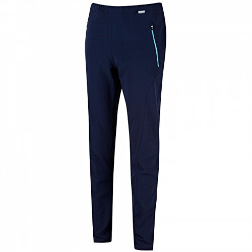 Regatta Damen PENTRE pantalón elástico en Tejido Isoflex, impermeable, 2 bolsillos laterales Con cremallera Hose, Navy, 20 Largo