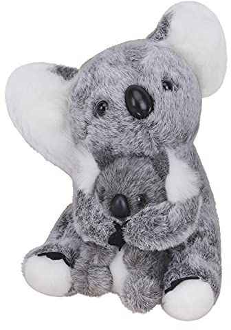 JIAHG Niedlich Plüschspielzeug Koala mit Baby Plüschtier Kuscheltier Stofftier Koala Bär Plüschpuppe Geburtstagsgeschenk für Baby Kinder Mädchen