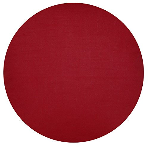 beties Farbenspiel Kissenhülle ca. Ø60 cm - Kissenbezug in interessanter Größen- und Farbauswahl - 100% Baumwolle für eine fröhlich Stimmung in Unifarben (Karmin-Rot)