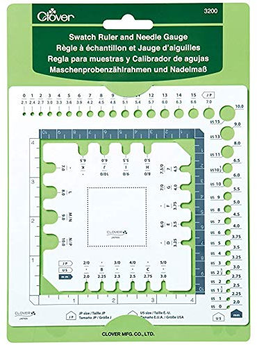 Clover 3200 Swatch Lineal und Nadellehre, Weiß, Four Pack