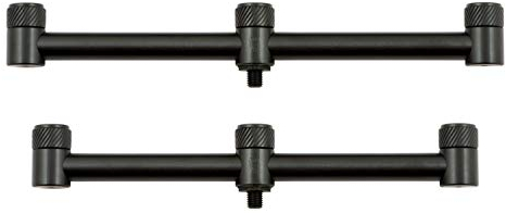 Fox Black Label 3-Rod QR (23 & 26cm) Buzzer Bar - 2 Buzzerbars für Karpfenruten, Rutenständer zum Angeln auf Karpfen, Halterung für Angelruten