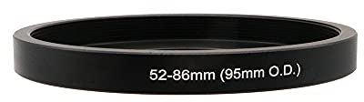 Front Lens Step Up Ring for 95mm O.D Matte Box, 46/49/52/55/58/62/67/72/77/82/86mm Lens Adapter Ring to 86mm Lens Filters/Lens Cap, Fits for Matte Box (52-86/95mm)