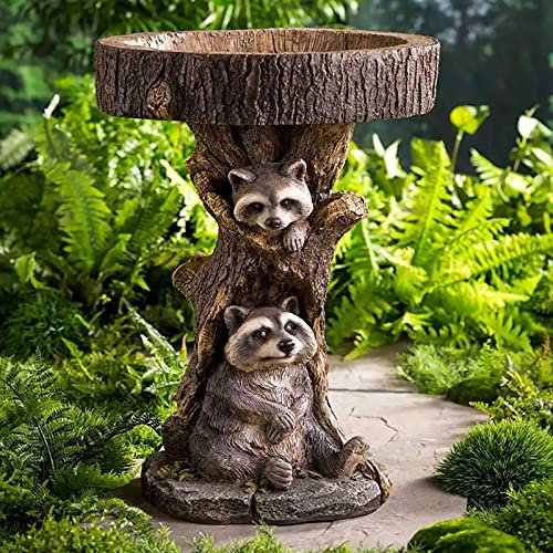 Rpporm Garten Figuren Deko Vogelbad Gartenfigur Harz Wetterfest Garten Vogelbad Figuren FüR Outdoor Dekoration Gartendeko Figuren Gartenmöbel Set Garten Deko Geschenke