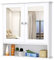 raxter Double Door Mirrored Bathroom Cabinet, 3 Tier Wall Mounted Storage Unit with Adjustable Shelves Wooden Display Cupboard for Home, Living room, Kitchen, Bedroom & Bathroom Accessory Organizer