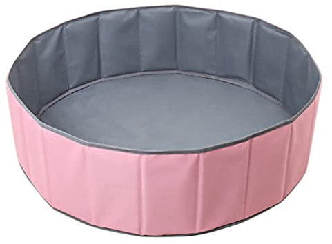 Savieva Piscina de pelotas plegable para bebés y perros, piscina redonda de 80/100/120 cm, poliéster duradero para interiores y exteriores, diseño portátil para guardería, dormitorio, sala de juegos