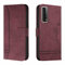 QIWEIQING Funda Huawei P Smart 2021 con Tapa, Funda Movil Huawei P Smart 2021, Funda Libro Huawei P Smart 2021 Carcasa Magnético Funda para Huawei P Smart 2021 .Red Wine HX