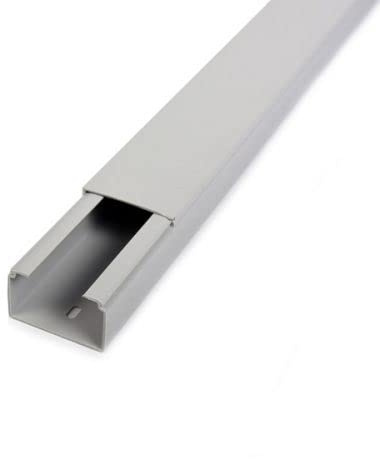24m Kabelkanal BxH 40x25 mm, Länge 2m, Installationskanal, Leitungskanal, schraubbar, PVC grau