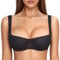 DOBREVA Women's Push Up Bra Sexy Balconette Bra Padded Half Cup Lace Underwired Black (Cup Size is Small. Order 1 Cup Size up.) 34G