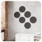 vilz Set of 6 acoustic elements made of recycled felt, round wall panel, self-adhesive sound insulators, diameter 27.5 x 1.2 cm, colour: night grey
