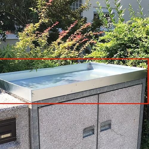 MY-MÜLLTONNE Zink Pflanzwanne für 2er 240 L Beton Mülltonnenbox (pflanzdach)