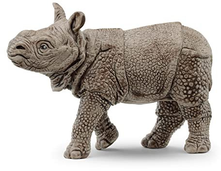 SCHLEICH WILD Life | Panzernashorn Baby 14860 | detailgetreue Tierfiguren | Zoo Spielzeug Jungen und Mädchen | Deko für Geburtstag | Spielfigur ab 3 Jahren | 7 x 2 x 5 cm