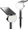 Lepro Solarlampen für Außen Garten, IP65 Solar Gartenleuchten mit Drehbaren Solar Panel, 2-in-1 Solarleuchten mit 2 Beleuchtungsmodi, 43LED Solar Strahler Wegeleuchten Aussen, 2 Stück, Kaltweiß