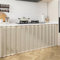 LIVEINU Schrankvorhänge für Küche, Kleiderschrank, Badezimmer, Privatsphäre Gardine, Staubdichter Vorhang für Regale, hängende Tür, Japanische Noren Selbstklebend, Beige 4, 140x80cm