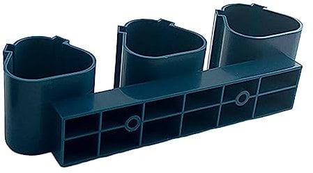 Folpus Battery Holder Tool Holder for Makita Display Durable Portable W/Screw Easy to Install Batteries Fixed Bracket Electricians Workshops, Blue 3 in 1