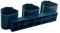 Folpus Battery Holder Tool Holder for Makita Display Durable Portable W/Screw Easy to Install Batteries Fixed Bracket Electricians Workshops, Blue 3 in 1