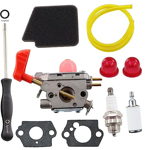 MCHNIC Vergaser mit Zündkerze Luftfilter für Husqvarna GBV345 Poulan BVM200FE Laubgebläse Poulan VS-2 Gebläse Zama C1U-W43 545081857 Craftsman 358794700 358794770 358794780 358794765 358794774