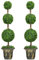 GIANTEX Árbol de Boj Artificial con Bolas, Planta Realista de Interior y Exterior en Maceta Rellena de Cemento para Decoración del Salón, Patio, Balcón, Boda, Arbustos (30x 30x120cm)