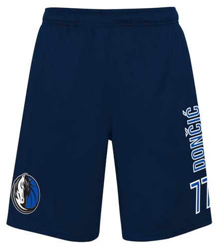 Outerstuff NBA Dallas Mavericks Luca Doncic #77 Shorts Hose Basketball Jump Ball Short Navy XL