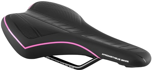 PROMETHEUS BICYCLES Fahrradsattel Kinder 24 26 27.5 Zoll Premium | Kindersattel Fahrrad | Kinderfahrrad-Sattel ergonomisch | BMX MTB City Sattel Kinder bequem weich | maximaler Fahrkomfort (Rosa)
