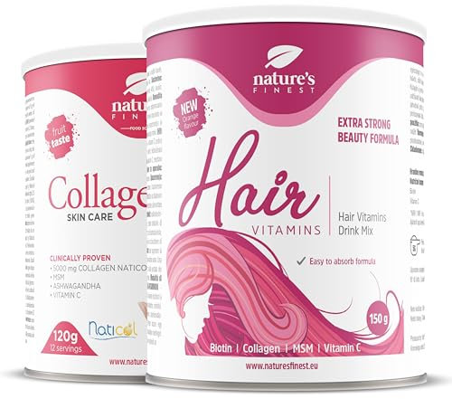 Nature's Finest by Nutrisslim Sie Glänzt Paket - Haut- & Haarpflege mit Kollagen, Biotin & Vitamin C, MSM & Ashwagandha - Für Erwachsene, Fördert gesunde Haut & kräftiges Haar, Sofortige Wirkung