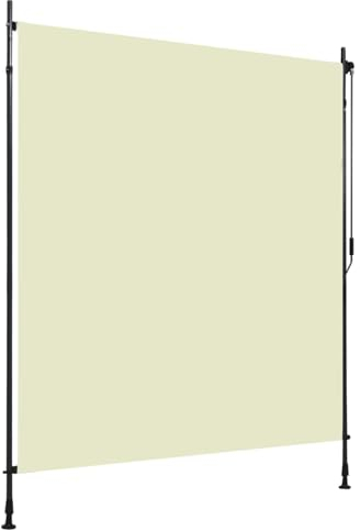 Kavolet Tenda a rullo verticale per esterni, 200 x 270 cm, con manovella, tenda da sole verticale, per balcone, crema
