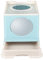 Maison de Toilette pour Chat,Bac à litière pour Chat Maison de Toilette fermé Pliable Double Porte battante et supérieure + Pelle + tiroir à litière Nettoyage Facile-48 * 39 * 34cm-PP-Bleu Clair