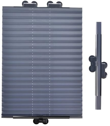 YSPZDQ Plissee mit Saugnäpfen, Sonnenschutz Saugnapf Fenster, Verdunklungsrollo Ohne Bohren, Verdunklung Fenster Saugnapf, Windscreen Cover Sunshades für Auto Sonnenschutz Frontscheibe(70cm x 140cm)