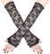 AUNGKWANG Lange Handschuhe Damen Spitze, Spitzenhandschuhe Schwarz, 1920er Jahre Schwarze Lange Handschuhe, Fäustlinge, für Damen Mädchen Braut Hochzeit Abend Party Kostüm Zubehör (Schwarz)