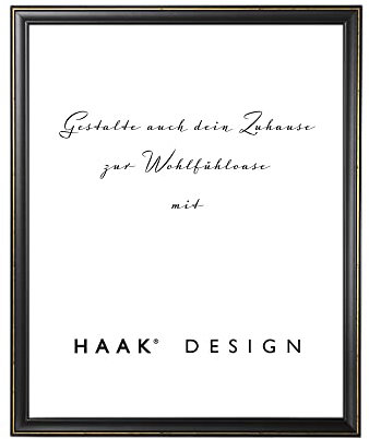 Haak Bilderrahmen Barockrahmen Kailey Schwarz Goldglanz Antik 50 X 50 cm (PUZZLEFORMAT) Rahmen für Puzzle Bilder Poster Barock