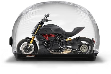 Motorradgarage mit Belüftung – Faltbare Zeltgarage Motorradabdeckung – Für Harley, Honda, BMW, Yamaha (260×120×160 cm)