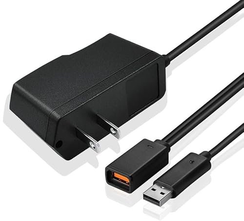 Netzkabel für Xbox 360 Kinect Sensorsystem, USB zu AC Netzteil PC Adapter kompatibel mit Xbox 360 mit Ladekabel