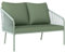 Outsunny Gartensofa mit Kissen 2-Sitzer Lounge Sofa Outdoor Balkon Sofa Rattansofa Gartenlounge Polyrattan Gartenmöbel Balkonmöbel 112 x 72 x 76 cm Grün
