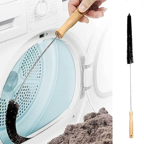 Generisch Spülbürsten Bürste mit Spülmaschinenfest Pinsel Waschmaschine Haushalts Pinsel Kleidung Trockner Lint Vent Reinigung Flexibles Abflussrohr Dusche (Black, One Size)