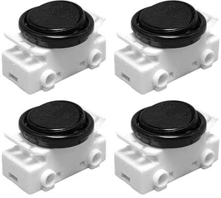 Orivin Paquete de 4 interruptores basculantes redondos para luces bajo muebles de cocina - Reemplazo de interruptor basculante para lámpara empotrada (negro)
