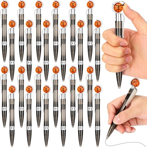 Kugelschreiber, Motiv: Basketball, Schwarz, 24 Stück