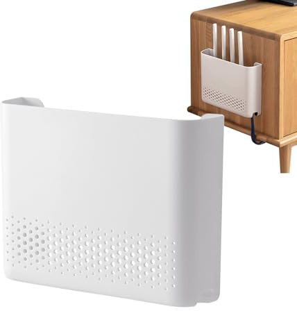 Amesor Caja Organizadora para Router WiFi | Caja Organizadora Montable en Pared para Router - Estructura Disipadora De Calor para Cocina Salón Dormitorio Habitación