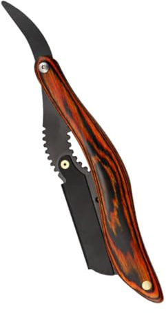 MUCKLILY Rasoir Manuel Pliable pour Barbe en Acier Inoxydable Manche en Bois, Technologie de Coupe Multidimensionnelle, pour Voyage et Entretien Précis