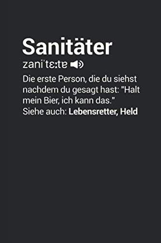 Sanitäter: 6x9 liniert Notizbuch für Notfallsanitäter