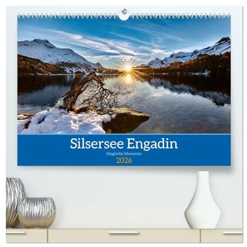 Silsersee Engadin (hochwertiger Premium Wandkalender 2026 DIN A2 quer), Kunstdruck in Hochglanz: Der Silsersee im Oberengadin in der Schweiz hat eine grosse Anziehungskraft. (CALVENDO Natur)