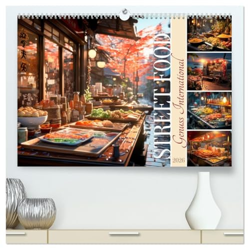 STREET FOOD Genuss International (hochwertiger Premium Wandkalender 2026 DIN A2 quer), Kunstdruck in Hochglanz: Impressionen rund um die Welt entdecken (CALVENDO Lifestyle)