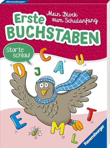 Ravensburger Mein Block zum Schulanfang: Erste Buchstaben - Rätselblock ab 6 Jahre - Buchstaben lernen
