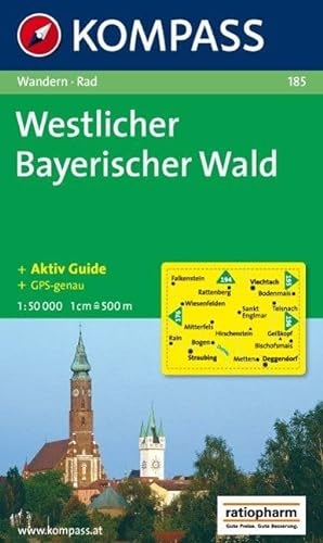 KOMPASS Wanderkarte Westlicher Bayerischer Wald: Wanderkarte mit Kurzführer und Radrouten. GPS-genau. 1:50000 (KOMPASS-Wanderkarten, Band 185)