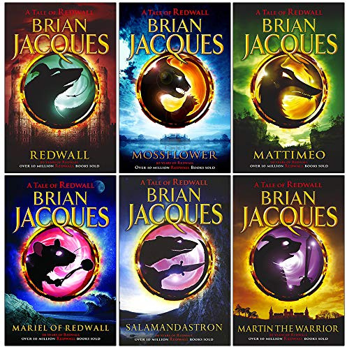 Redwall Book Series 1 to 6 Books Collection Set By Brian Jacques (Redwall, Mossflower, Mattimeo, Mariel Of Redwall, Salamandastron, Martin the Warrior)