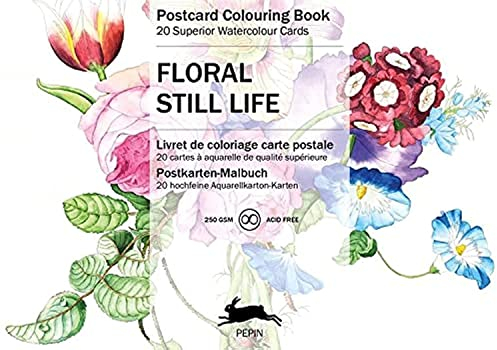 Floral Still Life: Postcard Colouring Book / Postkarten - Malbuch