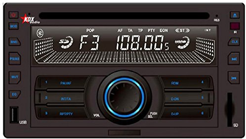 KDX-Audio DD-1100 Radio para Coche Doble DIN con Reproductor de CD, mp3, wma, Radio con Banda Am y FM. Potencia 4x40W Maximo con Puerto USB y Tarjetas SD