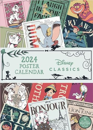 Disney - Classics Posterkalender 2024 - Ein Monat je Seite 30cm x 42cm Offizielles Lizenzprodukt