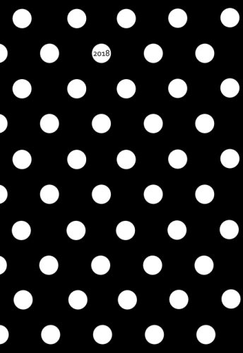 Mini Kalender 2018 - Pünktchen Dot Punkt ... Schwarz mit weißen Punkten: ca. DIN A6