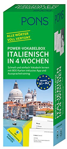 PONS Power-Vokabelbox Italienisch - Schnell und einfach Vokabeln lernen mit 800 Karten inklusive App und Aussprachetraining