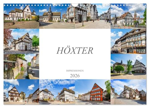Höxter Impressionen (Wandkalender 2026 DIN A3 quer), CALVENDO Monatskalender: Die Stadt Höxter festgehalten auf zwölf einmalig wunderschönen Bildern (CALVENDO Orte)